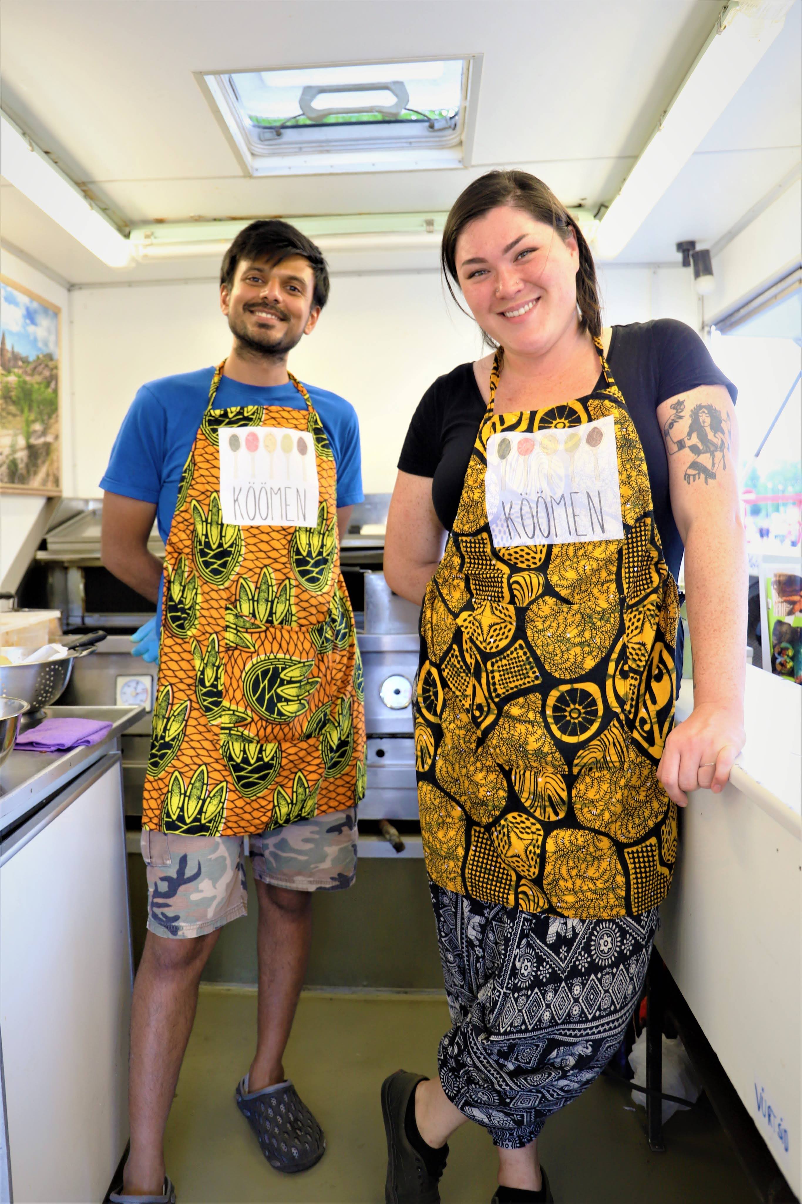 Tejas and Pono in the food truck